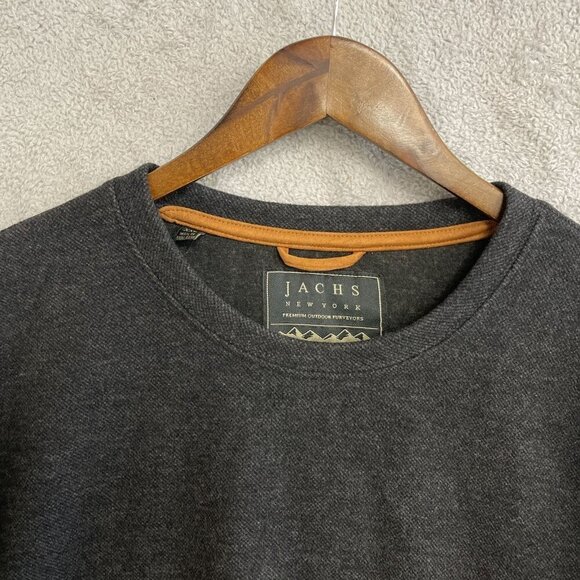 NWOT Jachs New York Wool Blend Men's XXL Charcoal Gray Sweatshirt Crewneck - Picture 9 of 11